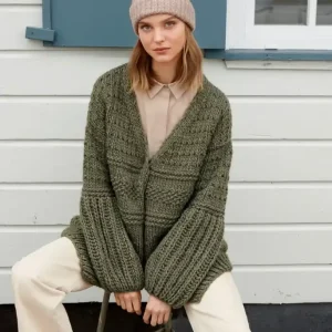 lange Jacke im Mustermix aus Per Lei (GOTS) Preis Gesenkt