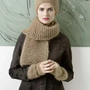 Mütze und Pulswärmer aus Mohair Luxe Wochenendangebot