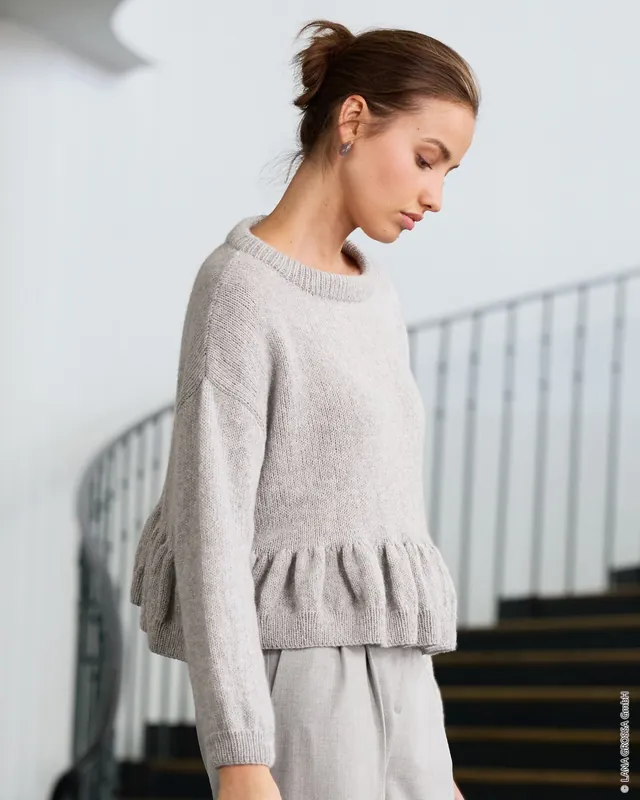Sonderangebot Pullover Mit Schößchen aus Cashmere Pure
