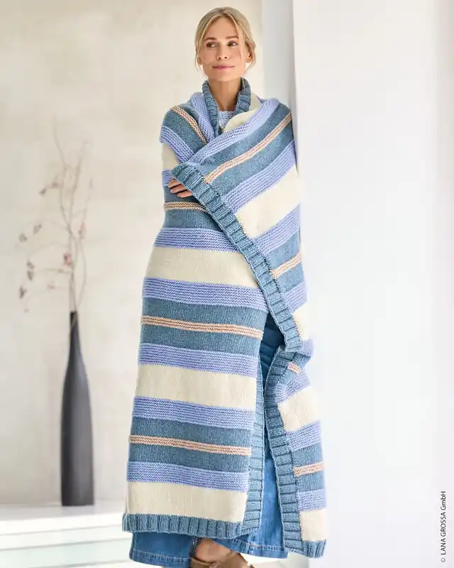 Aktuell Decke Glatt Rechts Und Kraus Rechts aus Alta Moda Cashmere 16