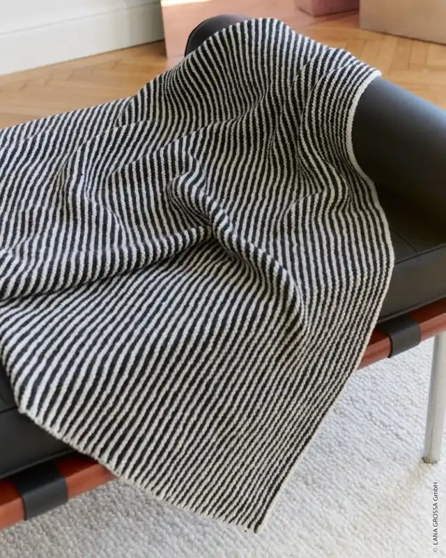 Super-Preis Streifendecke aus Alta Moda Alpaca