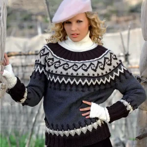 Nur Heute Norweger-Rundpassenpullover aus Timona