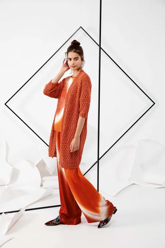 Preis Gesenkt Jacke mit Lochmuster aus Lino