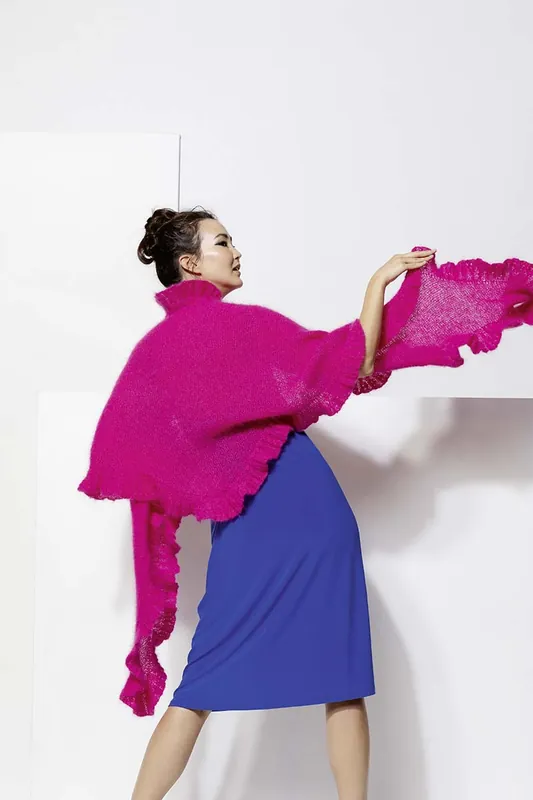 Begrenztes Angebot Dreiecktuch aus Mohair Luxe