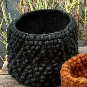 Korb mit Noppenmuster aus Feltro Uni Bestpreis