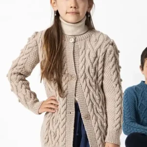 Kinderjacke mit Zopfmuster aus Atlantis Kostenloser Rückversand