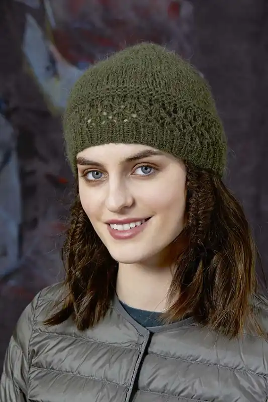 Sofort Bestellen Mütze mit Ajourmuster aus Malou Light