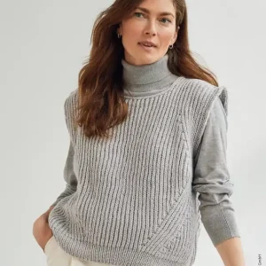 Pullunder Mit Patentmuster aus Merino Uno Hochwertig