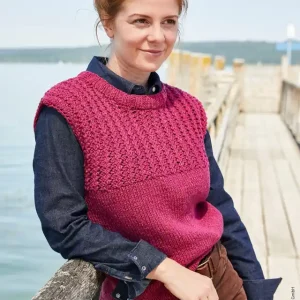 Pullunder Mit Rippen-Zopfmuster aus Landlust Soft Tweed 90 Ausverkauf