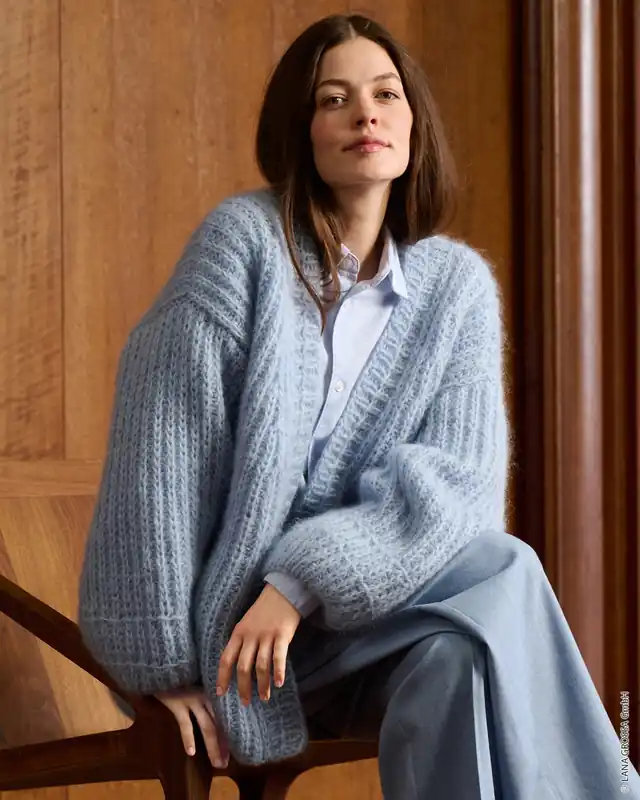 Bestseller Jacke Im Halbpatent aus Mohair Di Gio