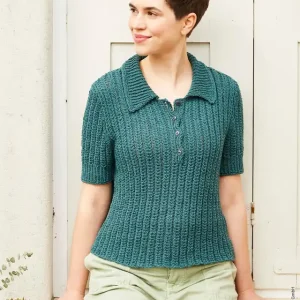 Top-Qualität Shirt Mit Polokragen aus Landlust Sommerseide