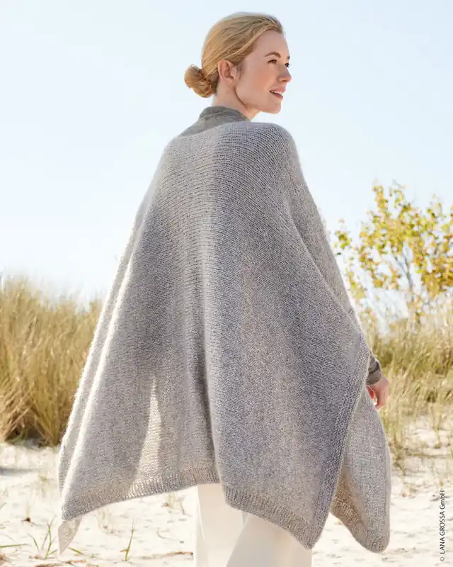 Poncho aus Landlust Soft Tweed & Silkhair Markenware