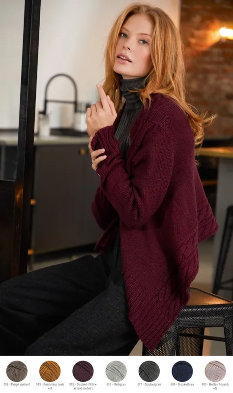 Jacke aus Cool Wool Big (Melange) Neu