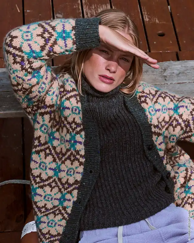 Rippenpullover aus Alta Moda Alpaca Original