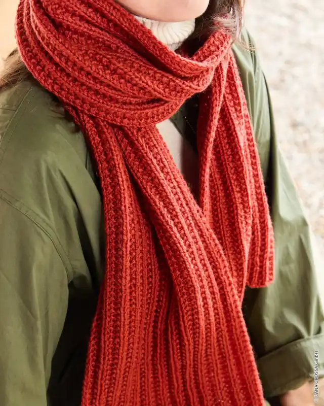 Schal Im Hebemaschenmuster aus Landlust Naturwolle Jetzt Zugreifen