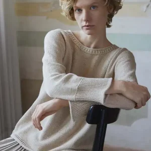 Pullover Top Down Birgitta aus Baby Cotton Naturally Colored Premium