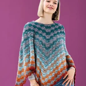 Poncho Dilara aus Woolly Hugs Bobbel Cotton Geprüft