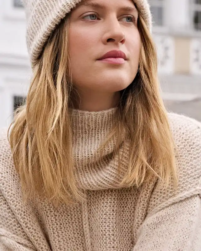 Loop Im Rippenmuster aus Natural Alpaca Pelo Exklusiv