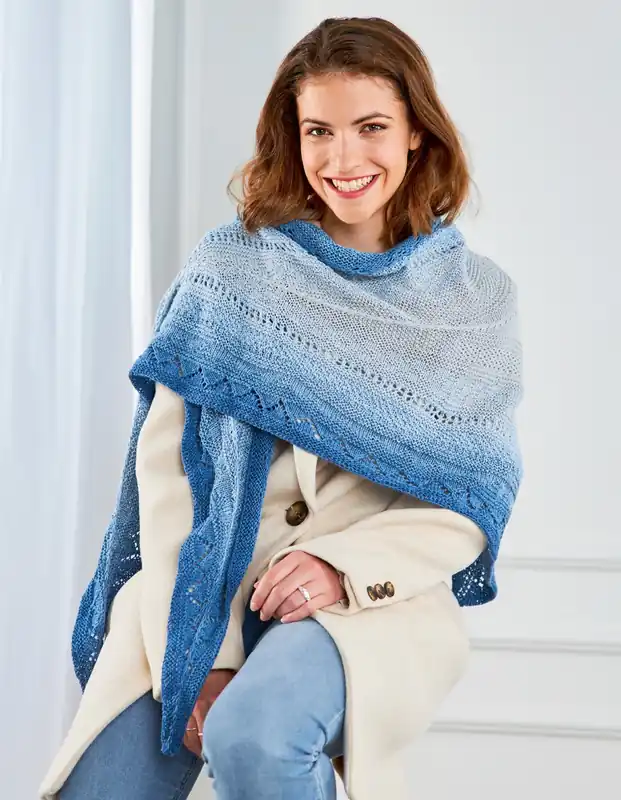 Tuch Pyramids aus Woolly Hugs Bobbel Cotton XXL Knallerangebot