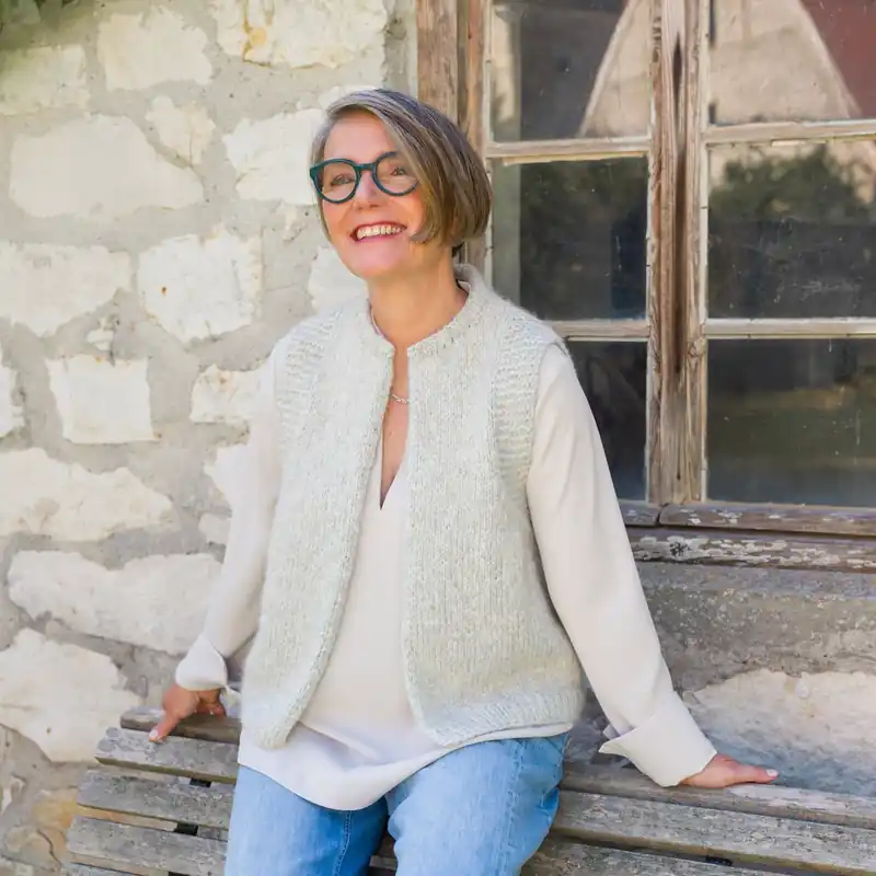 Einfach gestrickte Weste (Tanja Steinbach) Hochwertig