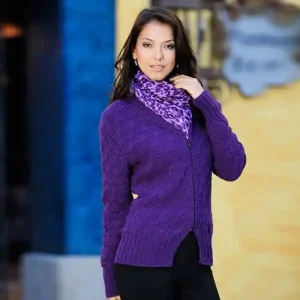 Nur Für Kurze Zeit Strukturjacke mit Reißverschluss aus Starwool