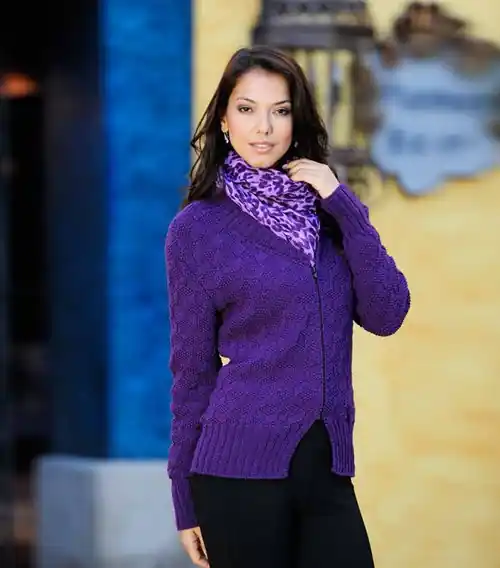 Nur Für Kurze Zeit Strukturjacke mit Reißverschluss aus Starwool