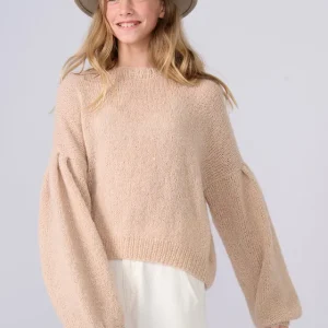Pullover Mit Puffärmeln aus Soffio & Setasuri Versand Am Gleichen Tag