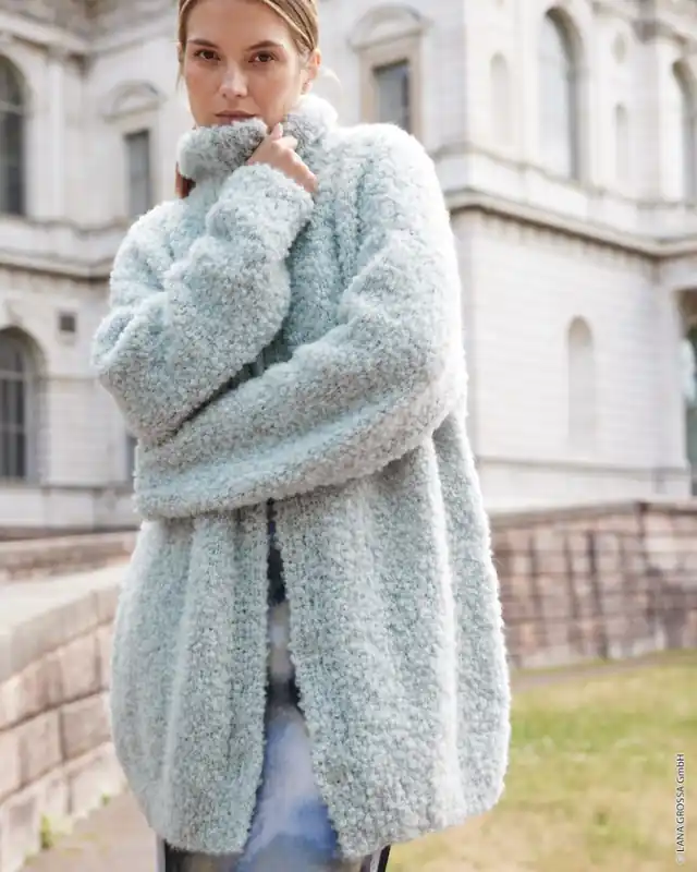 Versand Am Gleichen Tag Longjacke Mit Druckknöpfen aus Orsetto