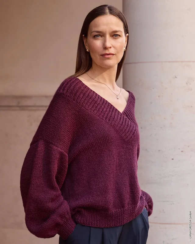 Mega-Angebot Pullover Mit Breitem Kragen aus Cool Merino