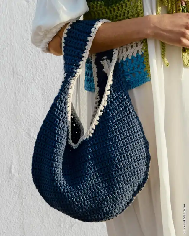 Ab Werk Tasche In Festen Maschen aus Natural Cotton