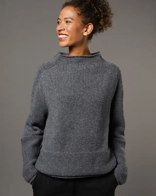 Kostenloser Versand Pullover Nora aus Lamana Como Grande Tweed