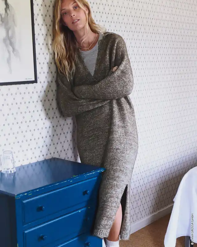 Top-Seller Top Down Kleid aus Natural Alpaca Pelo