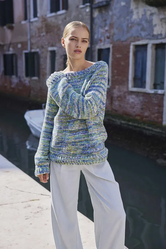 Pullover Top Down April aus Lisboa Aktuell