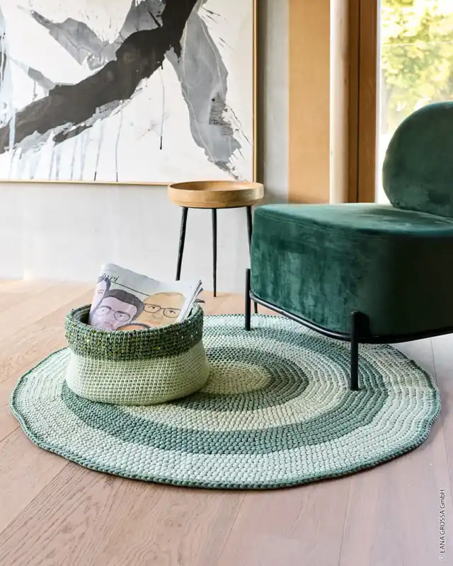 Runder Teppich In Halben Stäbchen aus The Tube Jetzt Zugreifen