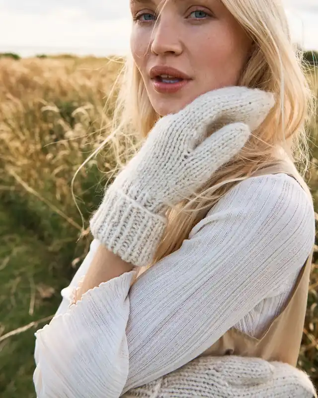 Fäustlinge aus Natural Alpaca Pelo Kostenloser Versand