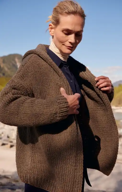 Kapuzenjacke aus Alta Moda Alpaca Nur Für Kurze Zeit