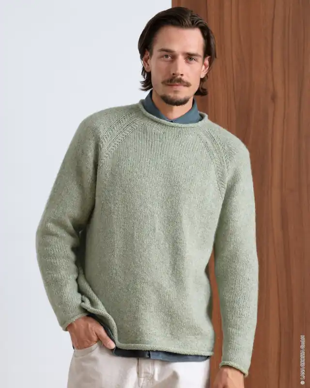 Pullover Mit Betontem Raglan aus Alta Moda Alpaca Online Kaufen