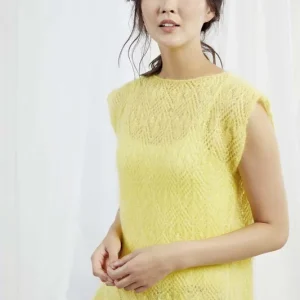 Ärmelloser Pullover aus Mohair Luxe Kostenfreie Lieferung