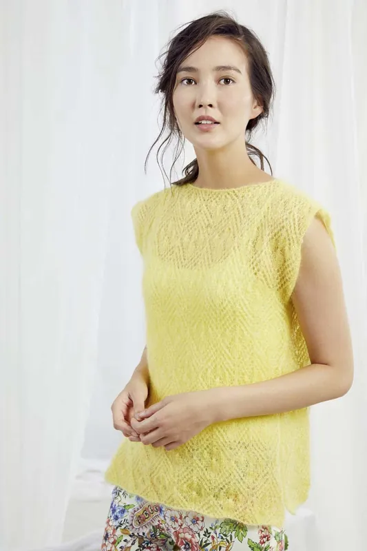 Ärmelloser Pullover aus Mohair Luxe Kostenfreie Lieferung