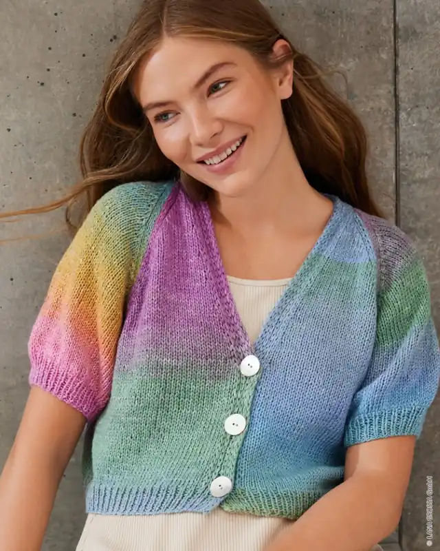 Rabatt Kurze Raglanjacke aus Cotonella