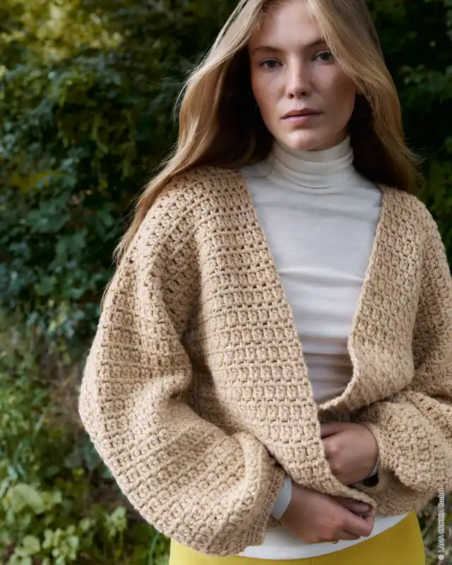 Jacke Mit Ballonärmeln aus Cool Merino Big Angebot