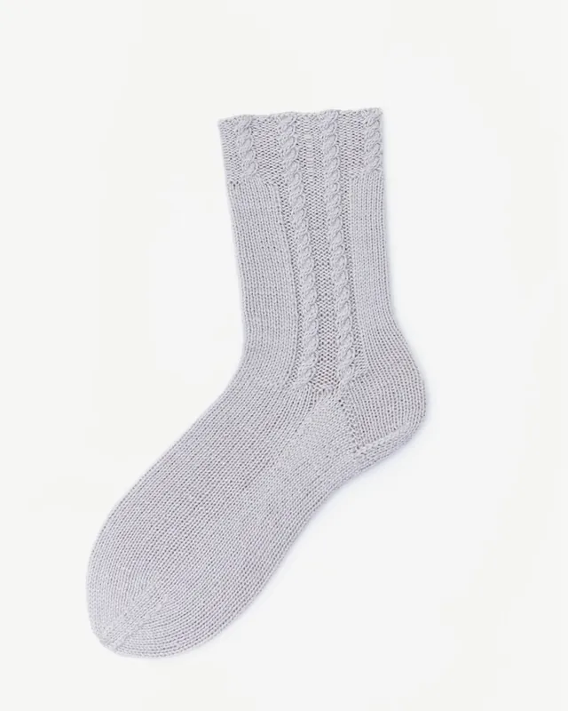 Preis Gesenkt Damensocken mit Zopfmuster aus Lamana Lima