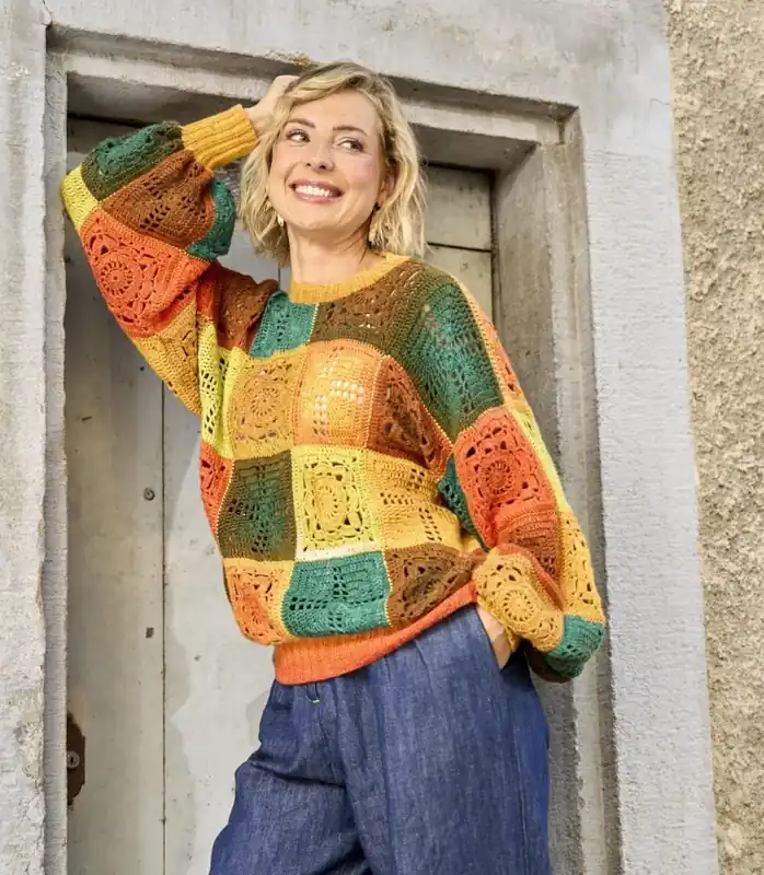 Geprüft Sweater Grannys aus Pro Lana 1-2-3 Ideen