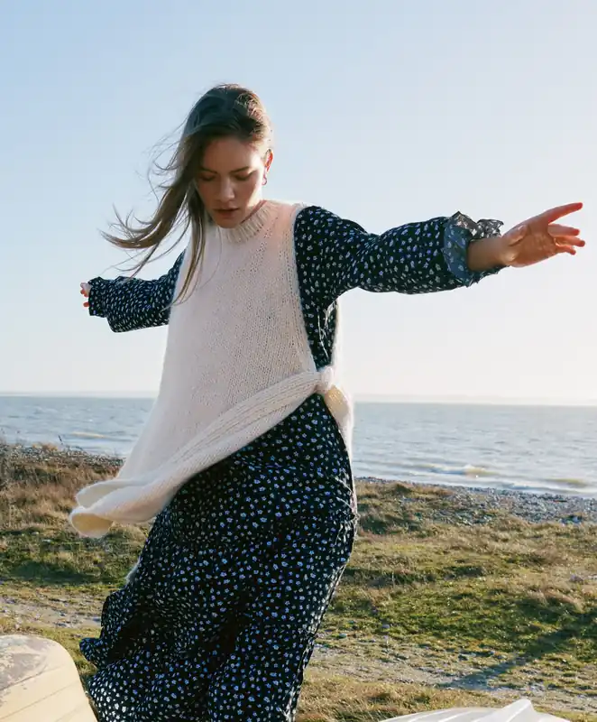 Geld-Zurück-Garantie Slipover aus Natural Alpaca Pelo