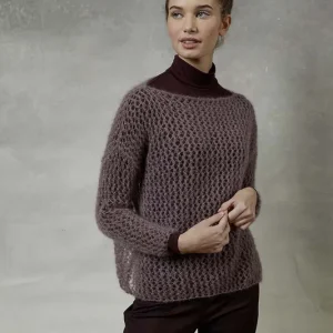 Must-Have Pullover im Netzmuster aus Mohair Luxe