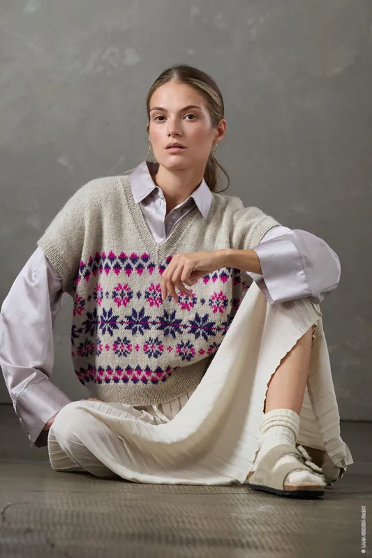 Pullunder aus Natural Lama Fine Hochwertig