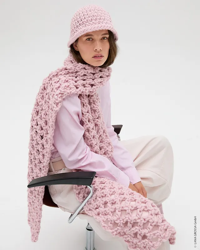 Schal Im Häkelmuster aus Confetti Top-Preis