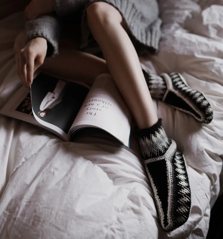 Gehäkelte Hausschuhe aus Novita 7 Brothers Gratis Versand