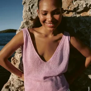 Solange Der Vorrat Reicht Top Mit Hebemaschenblenden aus Nastrino