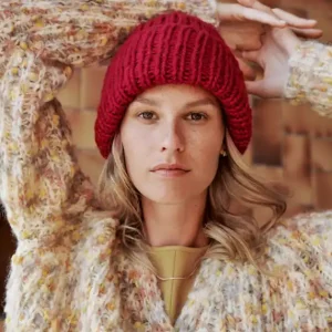 Rippenmütze aus Ecopuno Chunky Ausverkauf